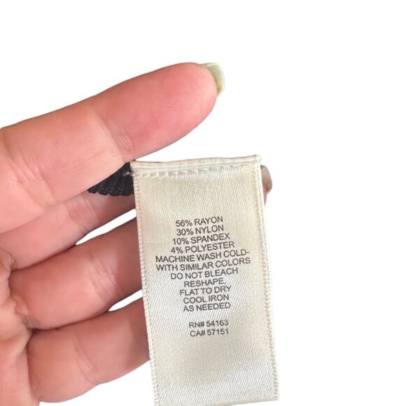 Eliza J Black Mesh Upper Short Sleeve Fit & Flare Classic Dress Women Sz M - Picture 8 of 8